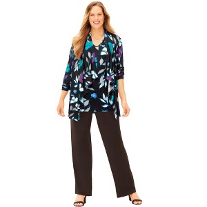 Catherines Women's Plus Size Anywear Cascade Jacket - 1 of 4