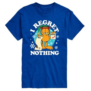 Men's - Garfield - I Regret Nothing Naughty List Christmas Short Sleeve Graphic T-Shirt - 1 of 3