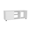 51" Wood TV Stand with One Door Cabinet, Open Shelves, and Compact Design for Living Room and Bedroom - 2 of 4
