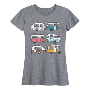 Women's - Instant Message - Camper Grid Short Sleeve Graphic T-Shirt - 1 of 4