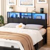Aheaplus Storage Headboard with Power Outlets & Led Lights, Height Adjustable, Reversible Headboard - 2 of 4
