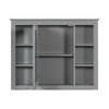 NicBex Modern Wall-Mounted Bathroom Storage Cabinet, Mirror with 6 Adjustable Open Shelves, Space-Saving Mirror Medicine Cabinet for Toiletries - 4 of 4