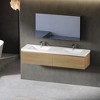 Whisen Floating Wall-Mounted Bathroom Vanity with Wave-Textured Soft-Close Drawers, Basin, Pre-Assembled Cabinet - 2 of 4