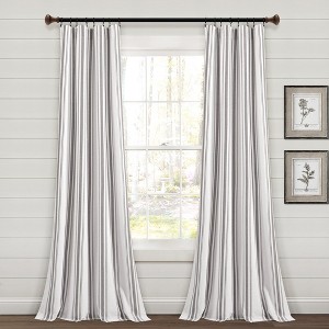 Lush Decor Farmhouse Stripe Yarn Dyed Cotton Blend Window Curtain Panel Set - 1 of 4
