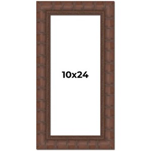 PosterPalooza | 10x24 Wide Bamboo Picture Frame, UV Acrylic, 4 Finishes - Brown, Black, Silver, and Natural - 1 of 4