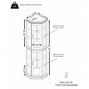 Tall Lighted Corner Curio Cabinet with Tempered Glass Doors,Adjustable Glass Shelves & Mirrored Back for Living Room Display-Baofuwish - 4 of 4
