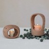 Storied Home Handmade Terracotta Candle Holder with Cutouts - 4 of 4