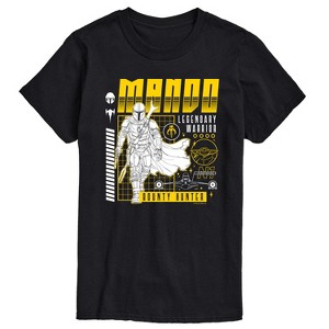 Men's - Star Wars - The Mandalorian Mando Dark Digital Short Sleeve Graphic T-Shirt - 1 of 4