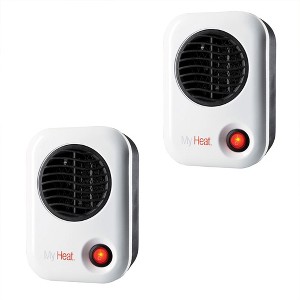 Lasko 101 MyHeat Small Portable Personal Electric 200 Watt Ceramic Space Heater for Office Desk and Home, White - 1 of 4