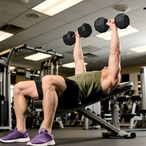 COZONY Rubber Coated Hex Dumbbell Set, Multiple Sizes 100~550LB, 35~50LBs Pairs for Strength Training - 1 of 4