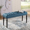 Syemin Ottomans and Benches Upholstered Bedroom Benches, Footrest Stool Accent Bench, Vintage Bedroom Bench End of Bed, Blue, 48"*16"*19.5" - 3 of 4