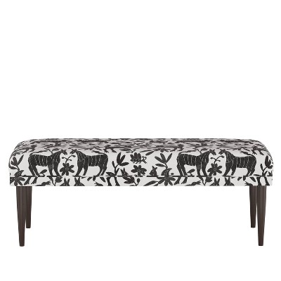 Bench in Pinata Tuxedo Black/White - Skyline Furniture