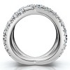 Pompeii3 3Ct Diamond Heavy Crossover Right Hand Ring 14k Gold or Platinum Lab Created - 2 of 4