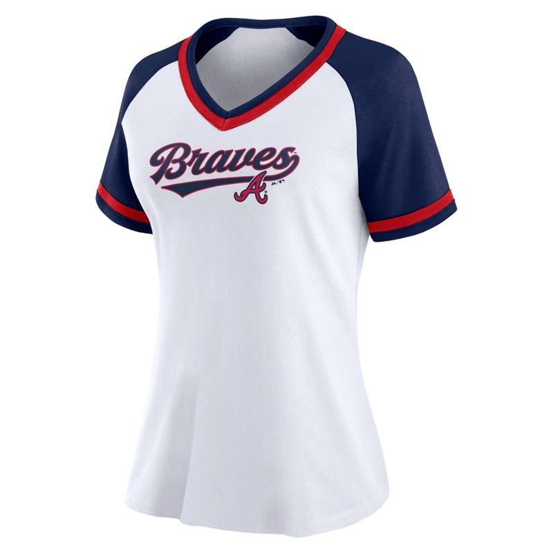MLB Atlanta Braves Women&#39;s Jersey T-Shirt, 2 of 4