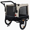 Kumasinova Bike Trailer,Holds Pet Up to 88 lbs,Pet Cart Bicycle Carrier with Quick Release Wheel,Non-Slip Floor,Internal Leash,Push Cart for Pet - 2 of 4
