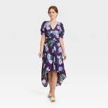 Women's Crepe Short Sleeve Midi Dress - A New Day™
