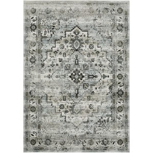 Oriental Weavers Gemini 020Z2 Grey/ Blue Indoor Area Rug - 2'3" x 7'6" - 1 of 4