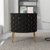SEYNAR Mid-Century Modern Velvet Round Accent Chair for Living Room, set of 2 - 4 of 4