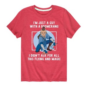 Boys' - Avatar: The Last Airbender - Sokka Just A Guy With a Boomerang Short Sleeve Graphic T-Shirt - 1 of 4