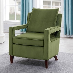 Comfort Pointe Questa Velvet Accent Arm Chair - 1 of 4