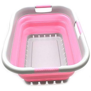 SAMMART 41L (10.8 gallon) Collapsible Plastic Laundry Basket with 3 Handles - 1 of 4