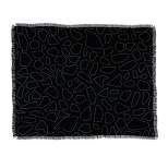 Fimbis Terrazzo Dash Black And White Woven Throw Blanket - Deny Designs