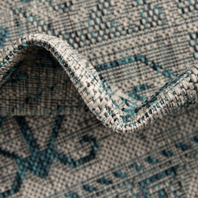 Unique Loom Outdoor Aztec Coba Border Woven Area Rug, 5 of 11