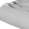 HomeRoots 50" X 60" Silver Cotton Woven Chevron Throw Blanket - 4 of 4