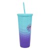 Disney Stitch Hearts & Flowers Blue Ombre 24 Oz Spiked Acrylic Tumbler - 3 of 4