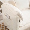 JUJABU Oversized Indoor Boucle Single Sofa with Portable Ottoman, Double Deep Cushions & Thick Wrapped Armrests - 3 of 4