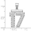 Black Bow Jewelry 14k White Gold, Varsity Collection, Large D/C Pendant, Number 17 - 2 of 3