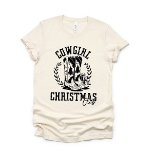 Simply Sage Market Women's Cowgirl Christmas Club Short Sleeve Graphic Tee - 1 of 4