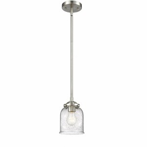 Bell - 1 Light Stem Hung Mini Pendant In Industrial Style-7.38 Inches Tall and 5 Inches Wide - 1 of 1