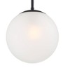 360 Lighting Ciana Black Mini Pendant 10" Wide Modern Orb Frosted Globe Glass Shade for Dining Room House Foyer Kitchen Island Entryway Bedroom Home - 3 of 4