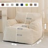 MAXYOYO Giant Bean Bag Chair, Stuffed Bean Bag Couch for Living Room, Beige - 2 of 4