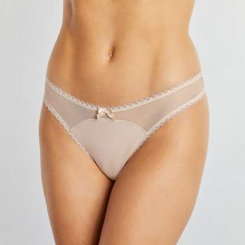 Leonisa No Ride-Up Seamless Thong Panty - Beige M