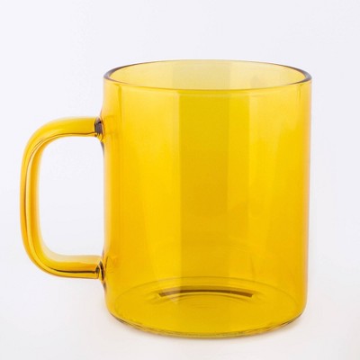 14oz Glass Mug Yellow - Parker Lane