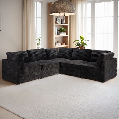 XIZZI Luxury Modular Sectional Sofa Couch, Oversized Cloud Couch for Living Room, Deep Seat Upholstered Convertible Sleeper Sofa