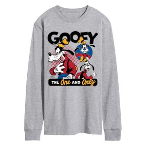 Men's - Disney - Goofy The One And Only Long Sleeve Graphic T-Shirt - 1 of 3
