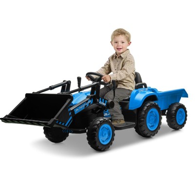 3 in 1 Ride on Tractor, 12V Ride on Bulldozer with Detachable Trailer, Kids Electric Vehicles Ride on Toy with Remote Control
