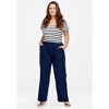 ellos Women's Plus Size Linen-Blend Drawstring Pants - 4 of 4