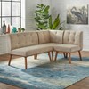 4pc Playmate Living and Dining Room Set Beige - Buylateral: Versatile Upholstered Furniture, Rubberwood Frame - 3 of 4