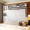 Queen Size Murphy Bed with Sofa and Shelves - 3 of 4