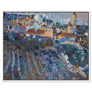 Art Remedy Joaquim Mir - Terraced Village Impresionism Landscape Wall Art Framed - 1 of 4