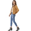 INSPIRE CHIC Women's Stand Collar Zip Up Biker Lightweight Moto Jacket - 4 of 4