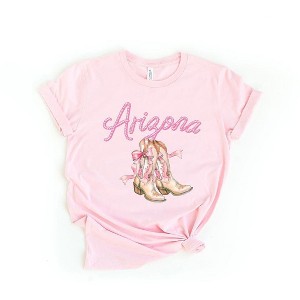 Simply Sage Market Women's Coquette Arizona Cowgirl Boots Short Sleeve Graphic Tee - 1 of 3