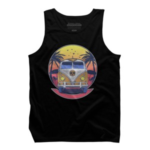 Men's Design By Humans My Skull Beach Van By fathi_dhia Tank Top - 1 of 2