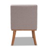 Baxton Studio Odessa Mid-Century Modern Fabric Upholstered Wood Dining Chair Walnut/Brown: Polyester, Armless Design, Spot Clean - 4 of 4