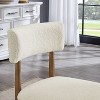 ORRD Modern Dining Chairs Set of 2, Upholstered Boucle Accent Chairs with Solid Wood Legs, White, Contemporary Kitchen Seat - 3 of 4