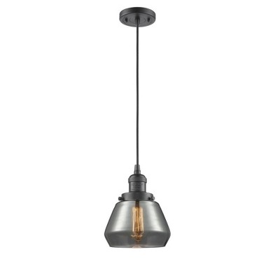 Fulton - 1 Light Cord Hung Mini Pendant In Industrial Style-10 Inches Tall and 7 Inches Wide